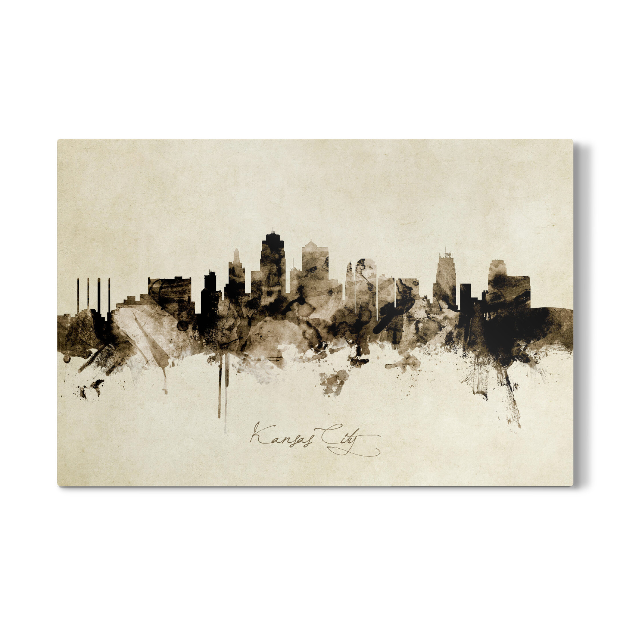 Galerie-Print "Kansas City Missouri Skyline Sepia" 75x50 cm artboxONE