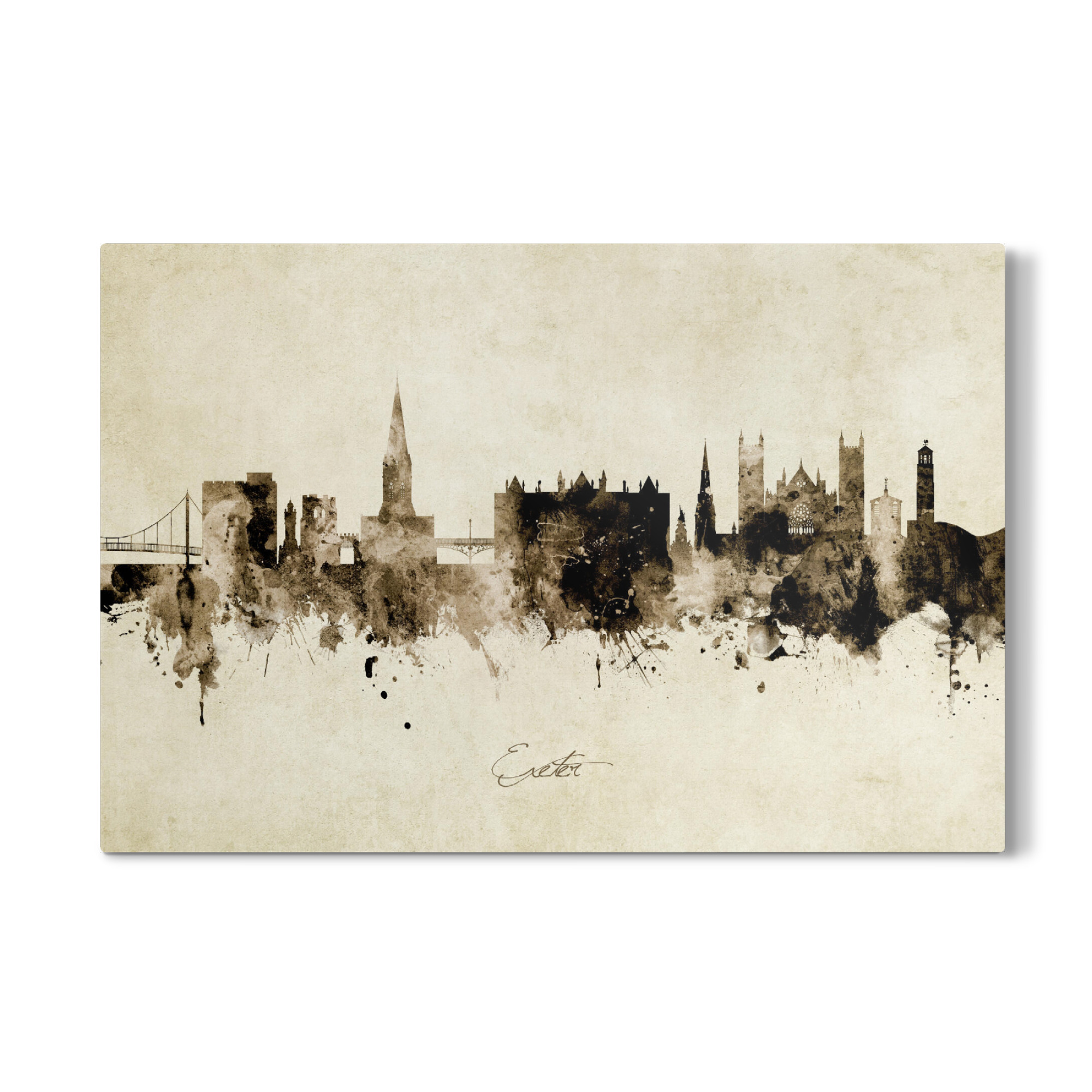 Galerie-Print "Exeter England Skyline Sepia" 75x50 cm artboxONE
