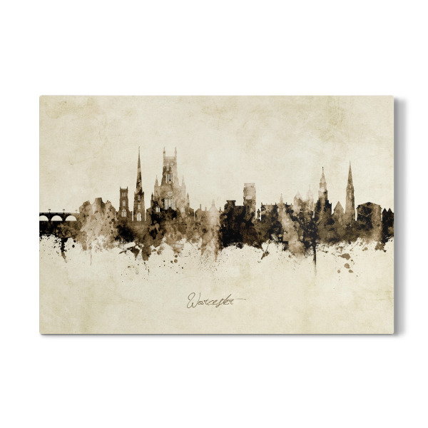 Galerie-Print "Worcester England Skyline Sepia" 30x20 cm artboxONE