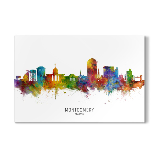 Galerie-Print "Montgomery Alabama Skyline txt" 30x20 cm artboxONE