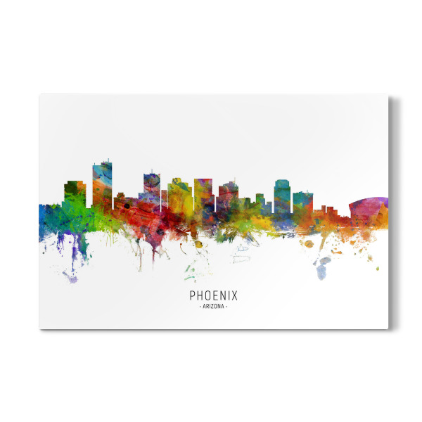 Galerie-Print "Phoenix Arizona Skyline txt" 30x20 cm artboxONE