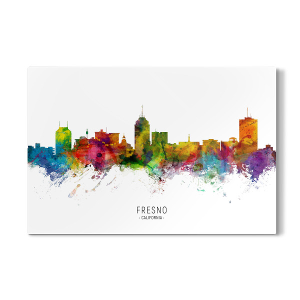 Galerie-Print "Fresno California Skyline txt" 30x20 cm artboxONE