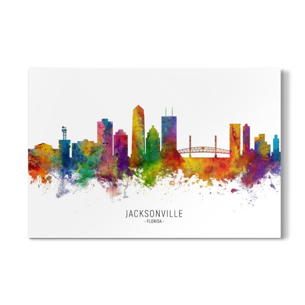 Galerie-Print "Jacksonville Florida Skyline txt" 30x20 cm artboxONE