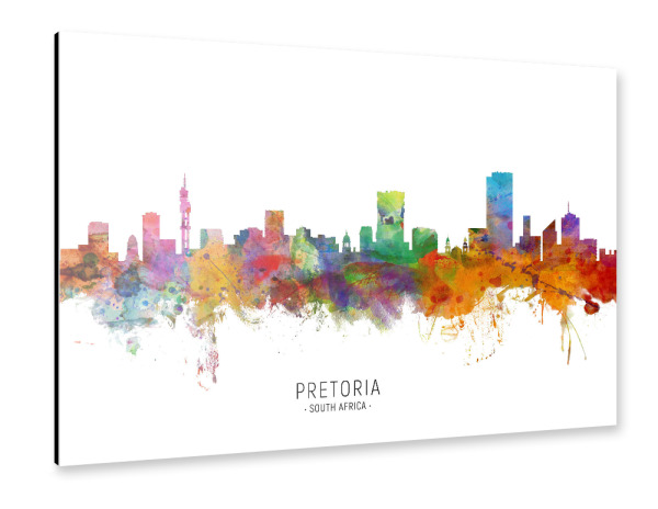 Alu-Dibond "Pretoria South Africa Skyline txt" 30x20 cm artboxONE