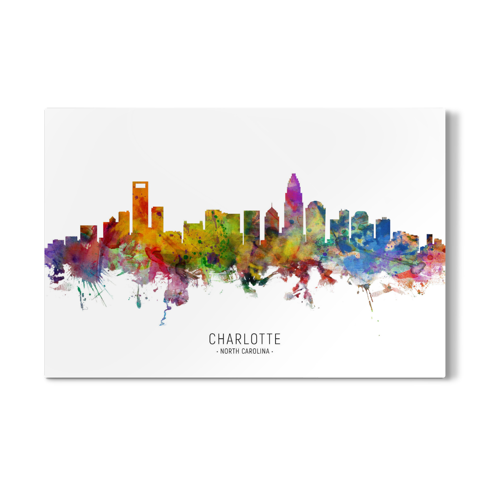 Galerie-Print "Charlotte NC Skyline txt" 75x50 cm artboxONE