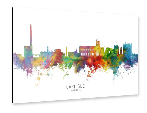 Alu-Dibond "Carlisle England Skyline txt" 30x20 cm artboxONE