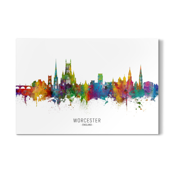 Galerie-Print "Worcester England Skyline txt" 30x20 cm artboxONE