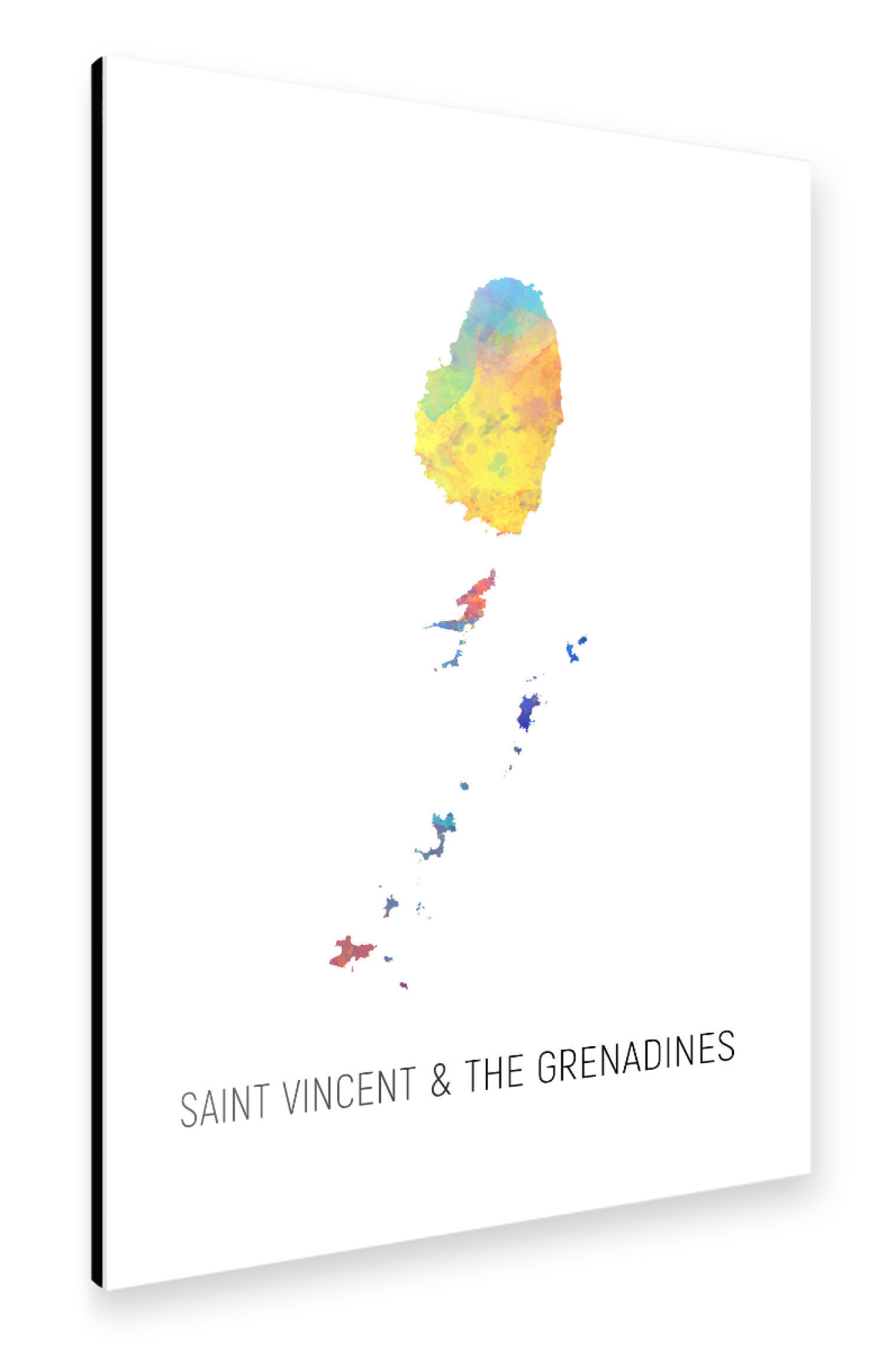 Alu-Dibond "Saint Vincent & Grenadines Map" 75x50 cm artboxONE