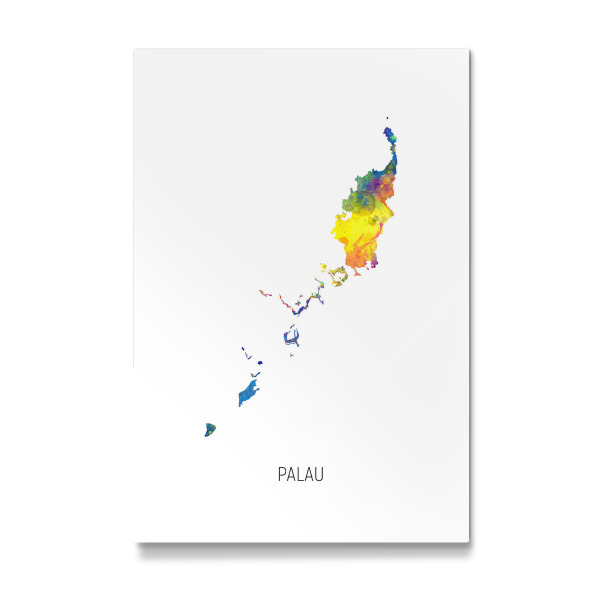 Galerie-Print "Palau Watercolor Map" 30x20 cm artboxONE