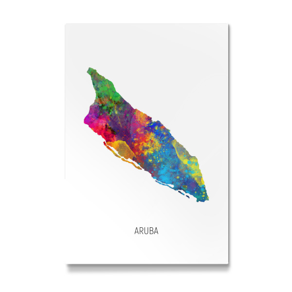 Galerie-Print "Aruba Watercolor Map" 30x20 cm artboxONE
