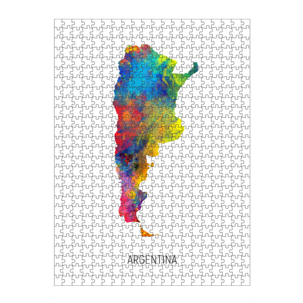 Puzzle Ravensburger "Argentina Watercolor Map" artboxONE - Kartografie - Argentina,Map,Watercolor,Painting - Bild argentina