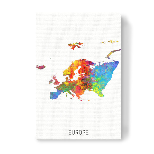 Leinwandbild "Europe Watercolor Map" artboxONE - Kartografie - Europe,Map,Watercolor,Painting