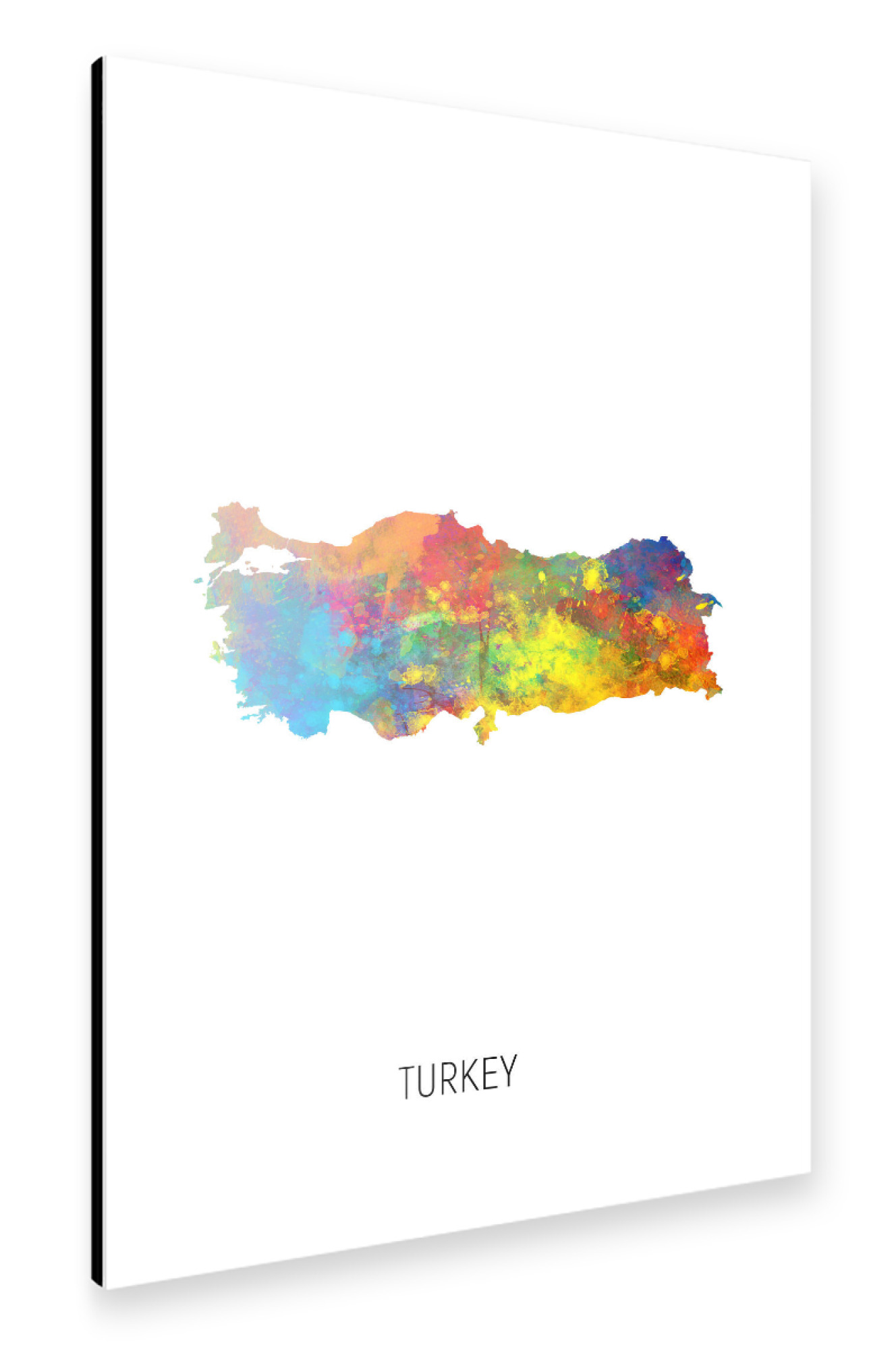 Alu-Dibond "Turkey Watercolor Map" 75x50 cm artboxONE