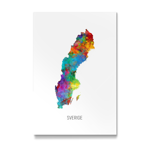 Galerie-Print "Sverige Watercolor Map" 30x20 cm artboxONE