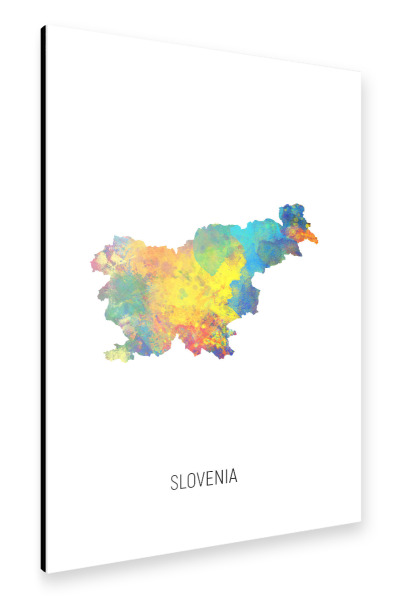 Alu-Dibond "Slovenia Watercolor Map" 30x20 cm artboxONE