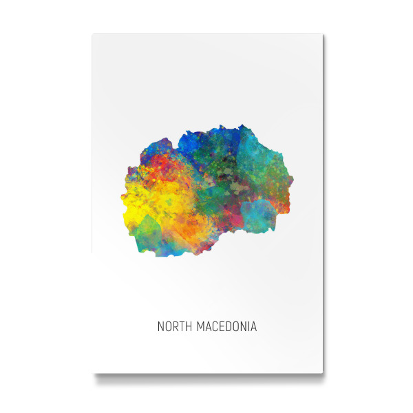 Galerie-Print "North Macedonia Watercolor Map" 30x20 cm artboxONE