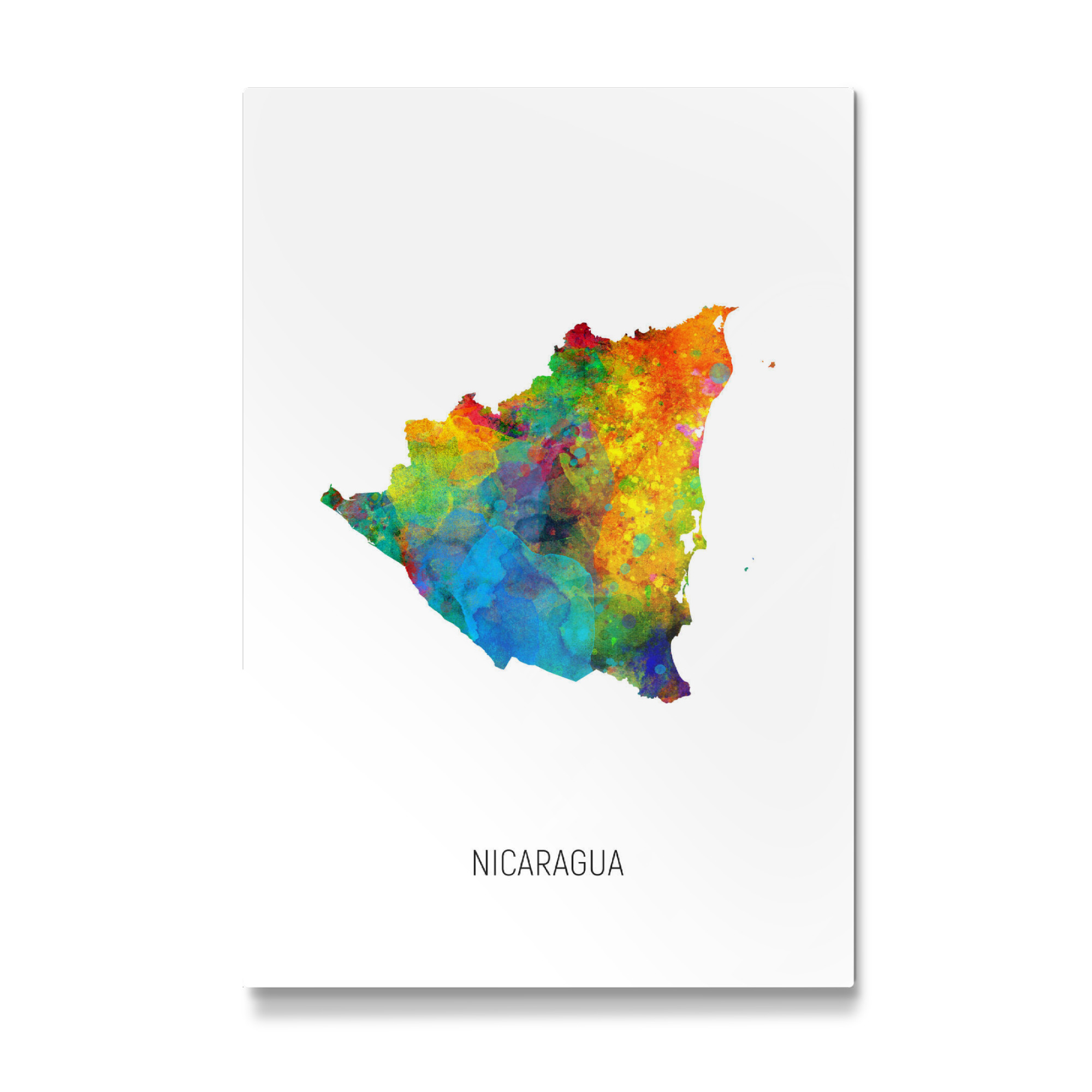 Galerie-Print "Nicaragua Watercolor Map" 75x50 cm artboxONE