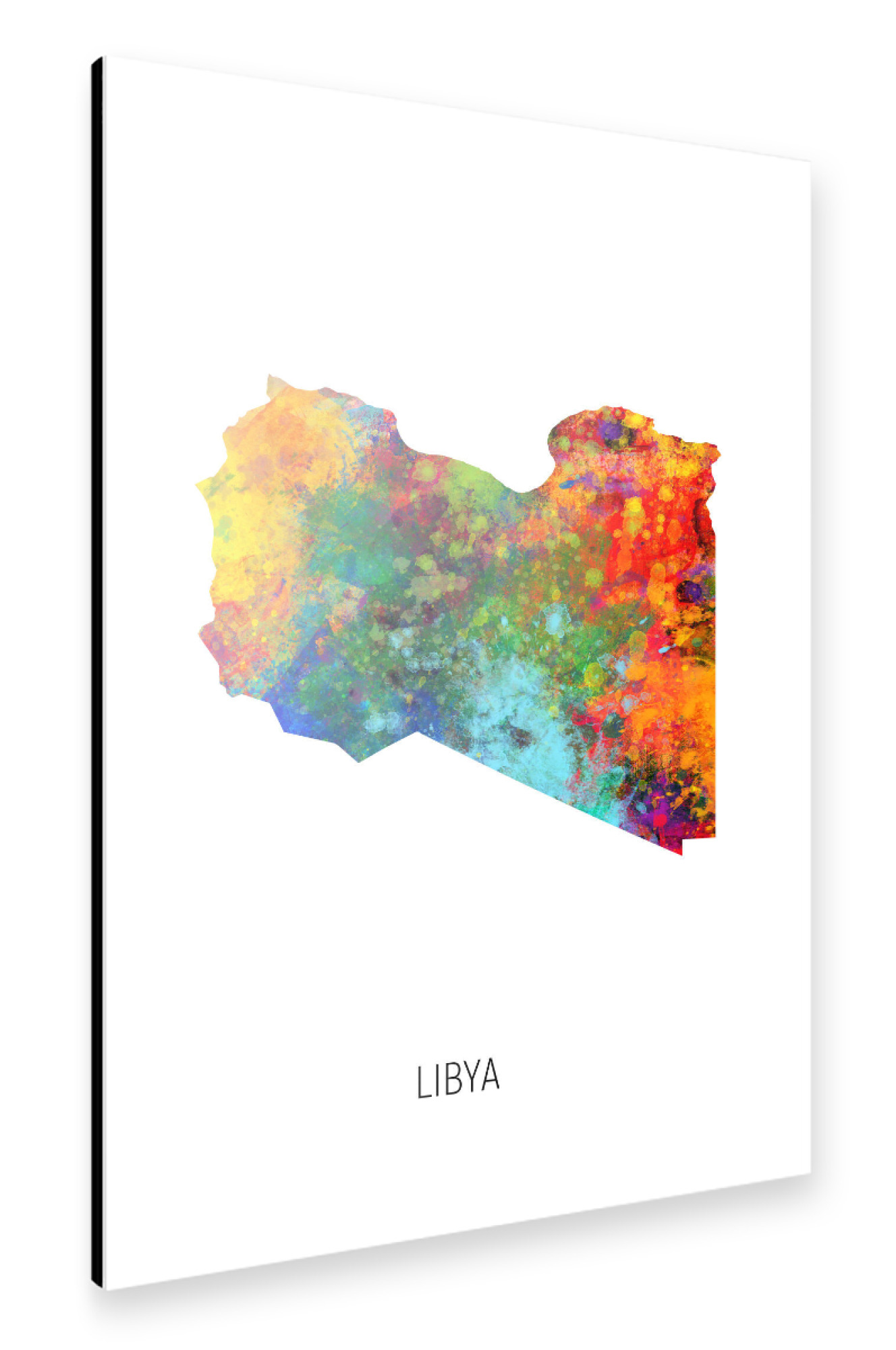 Alu-Dibond "Libya Watercolor Map" 30x20 cm artboxONE