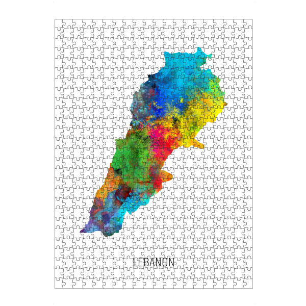 artboxONE Puzzle "Lebanon Watercolor Map" artboxONE - Kartografie - Lebanon,Map,Watercolor,Painting - Bild lebanon