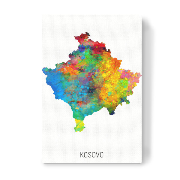 Leinwandbild "Kosovo Watercolor Map" artboxONE - Kartografie - Kosovo,Map,Watercolor,Painting