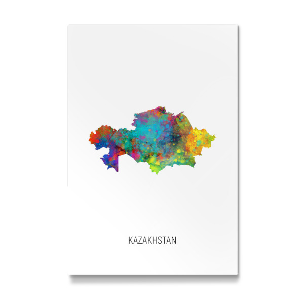 Galerie-Print "Kazakhstan Watercolor Map" 30x20 cm artboxONE