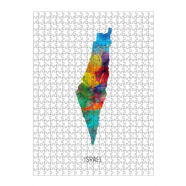 artboxONE Puzzle "Israel Watercolor Map" artboxONE - Kartografie - Israel,Map,Watercolor,Painting - Bild israel