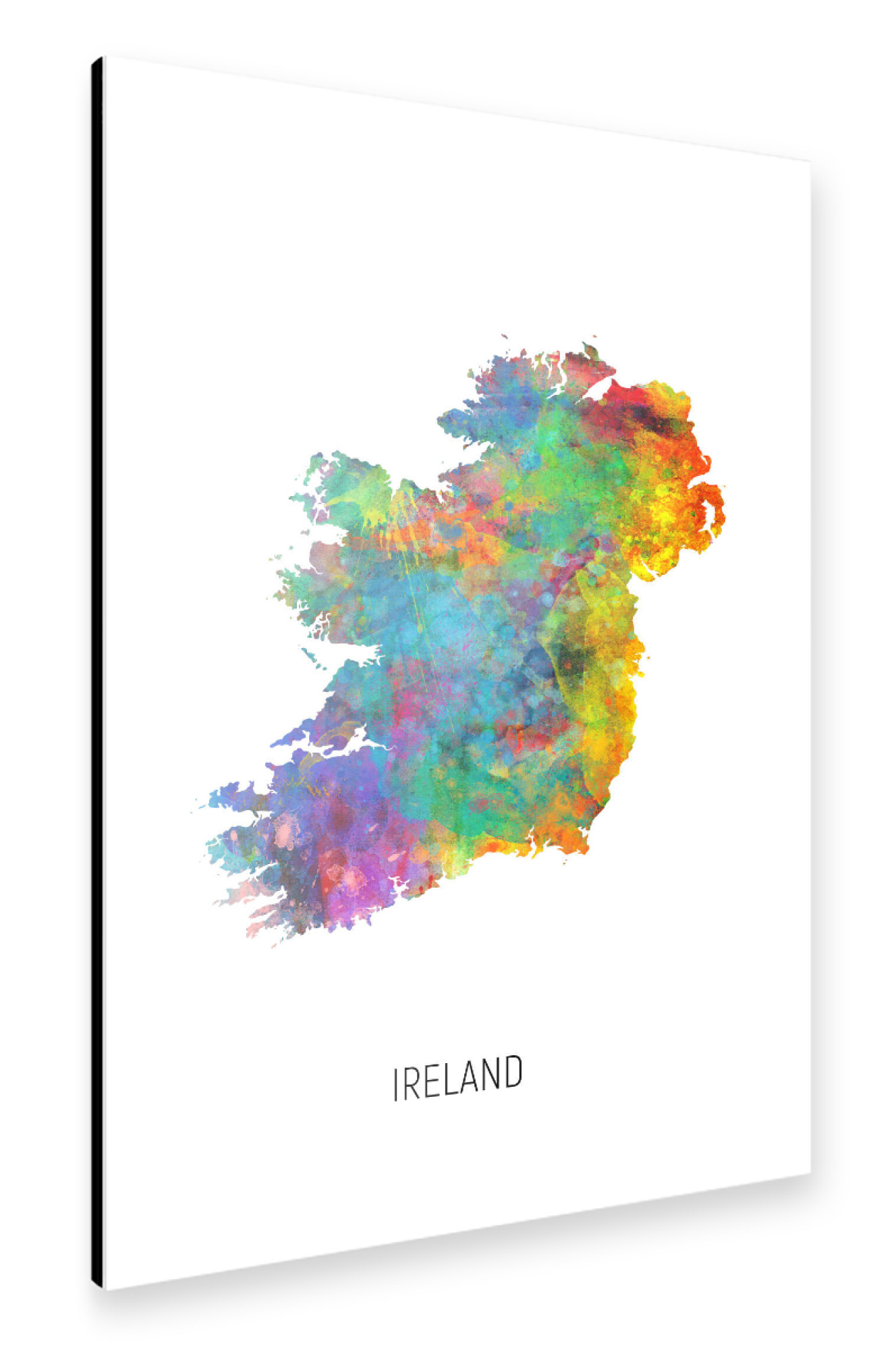 Alu-Dibond "Ireland Watercolor Map" 30x20 cm artboxONE