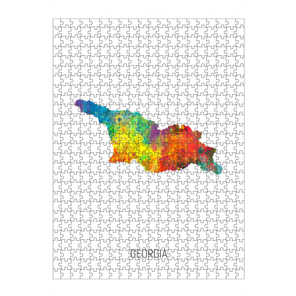 artboxONE Puzzle "Georgia Watercolor Map" artboxONE - Kartografie - Georgia,Map,Watercolor,Painting - Bild georgia