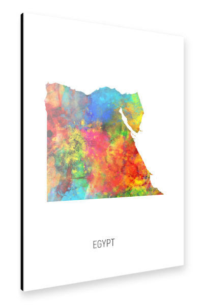 Alu-Dibond "Egypt Watercolor Map" 30x20 cm artboxONE