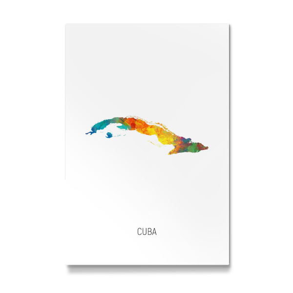 Galerie-Print "Cuba Watercolor Map" 30x20 cm artboxONE