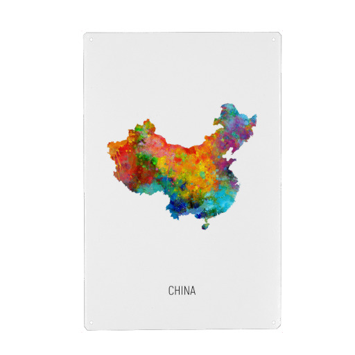 China Watercolor Map