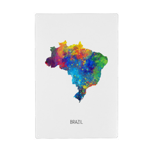 Brazil Watercolor Map