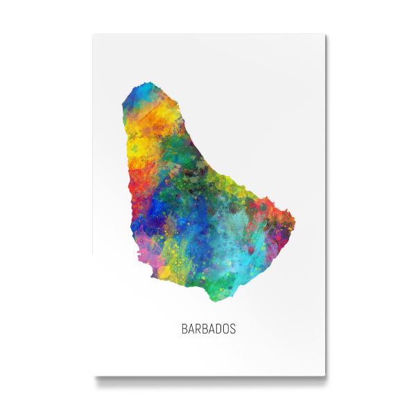 Galerie-Print "Barbados Watercolor Map" 30x20 cm artboxONE