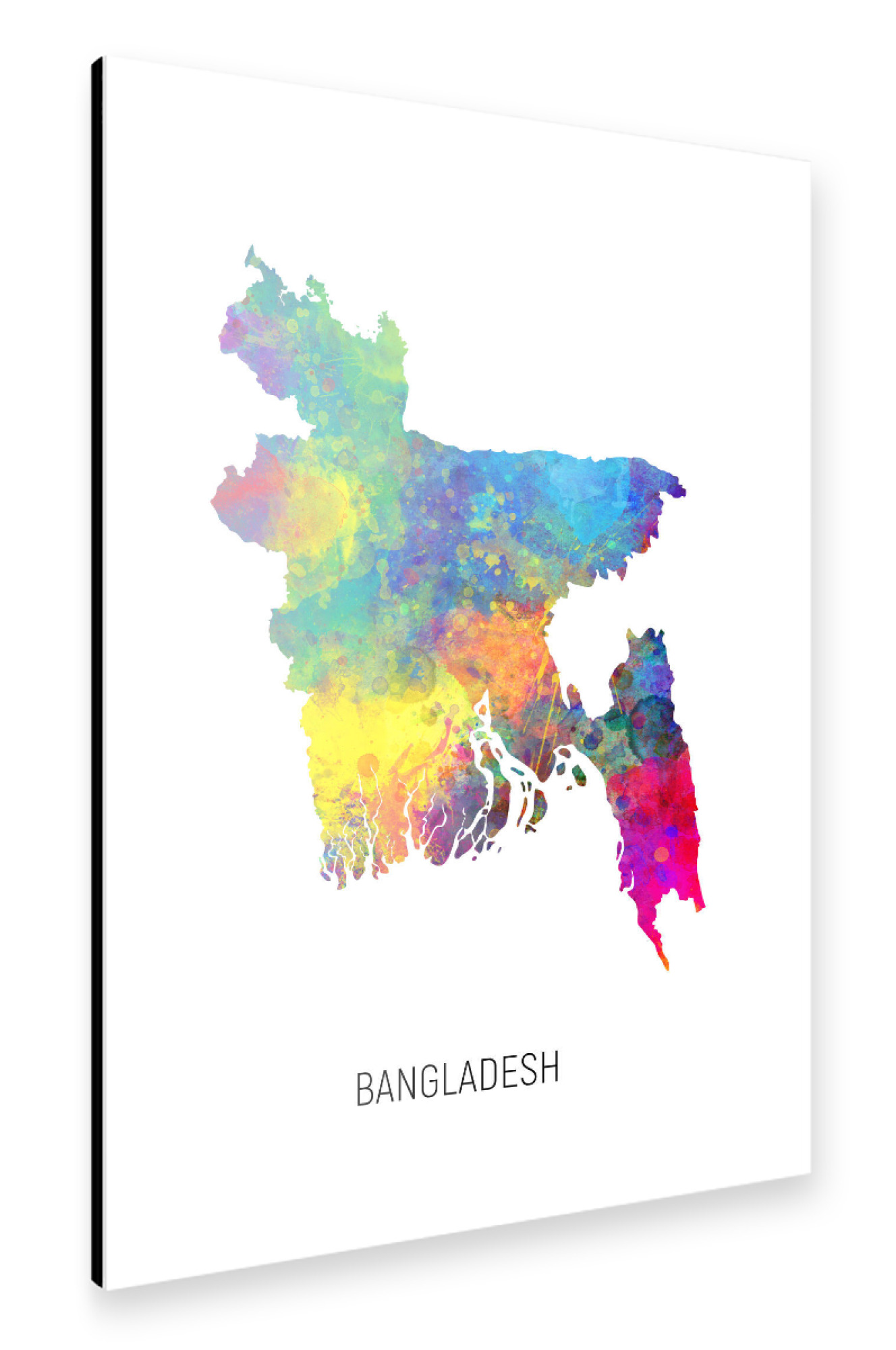 Alu-Dibond "Bangladesh Watercolor Map" 75x50 cm artboxONE
