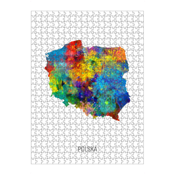 Puzzle Ravensburger "Polska Watercolor Map" artboxONE - Kartografie - Polska,Stadtkarte,Map,Watercolor,Painting - Bild polska
