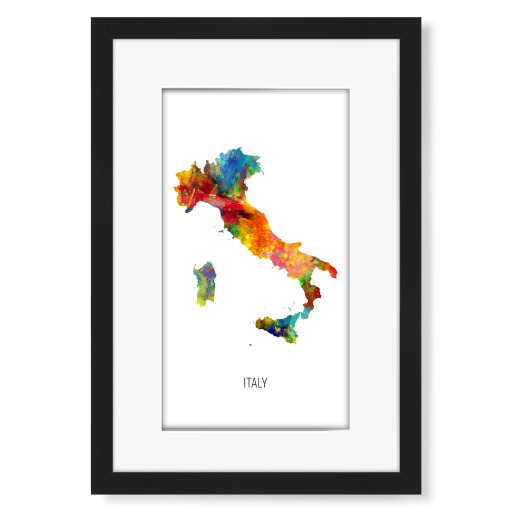 Italy Watercolor Map