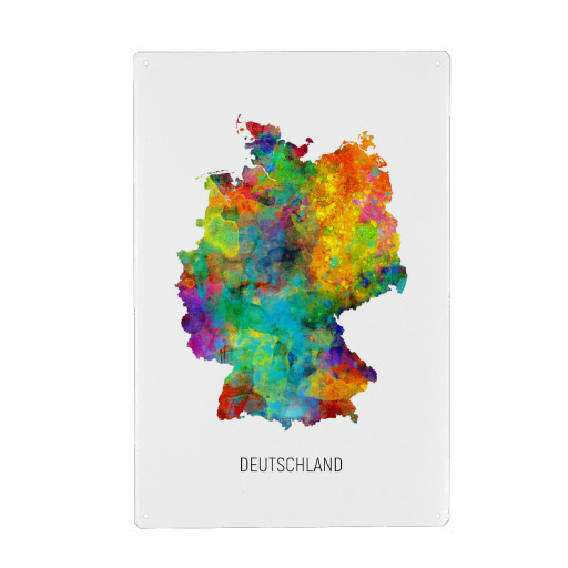 Deutschland Watercolor Map