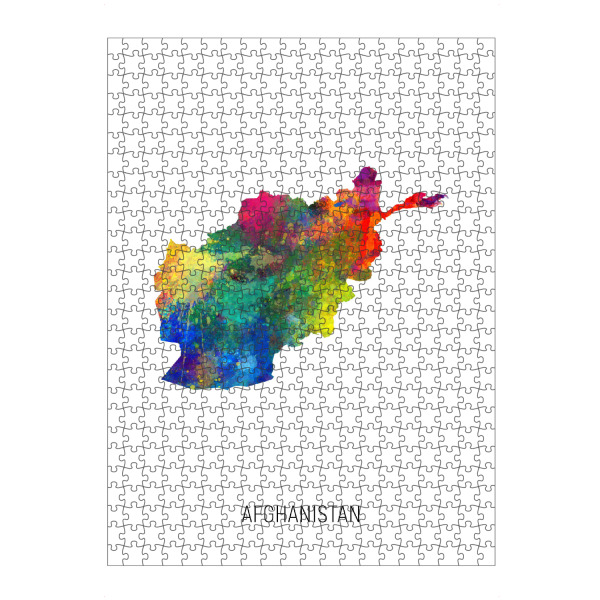 artboxONE Puzzle "Afghanistan Watercolor Map" artboxONE - Kartografie - Afghanistan,Stadtkarte,Watercolor,Painting - Bild afghanistan