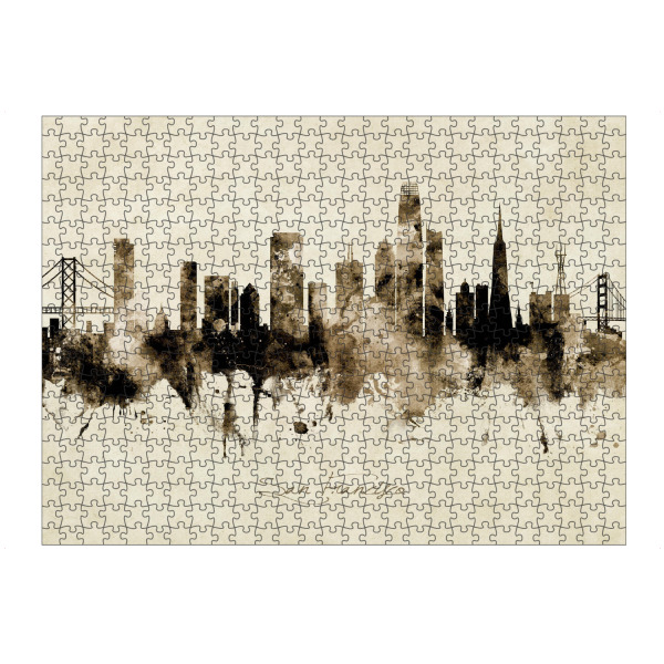 artboxONE Puzzle "San Francisco Skyline Sepia" artboxONE - Städte,Städte / San Francisco