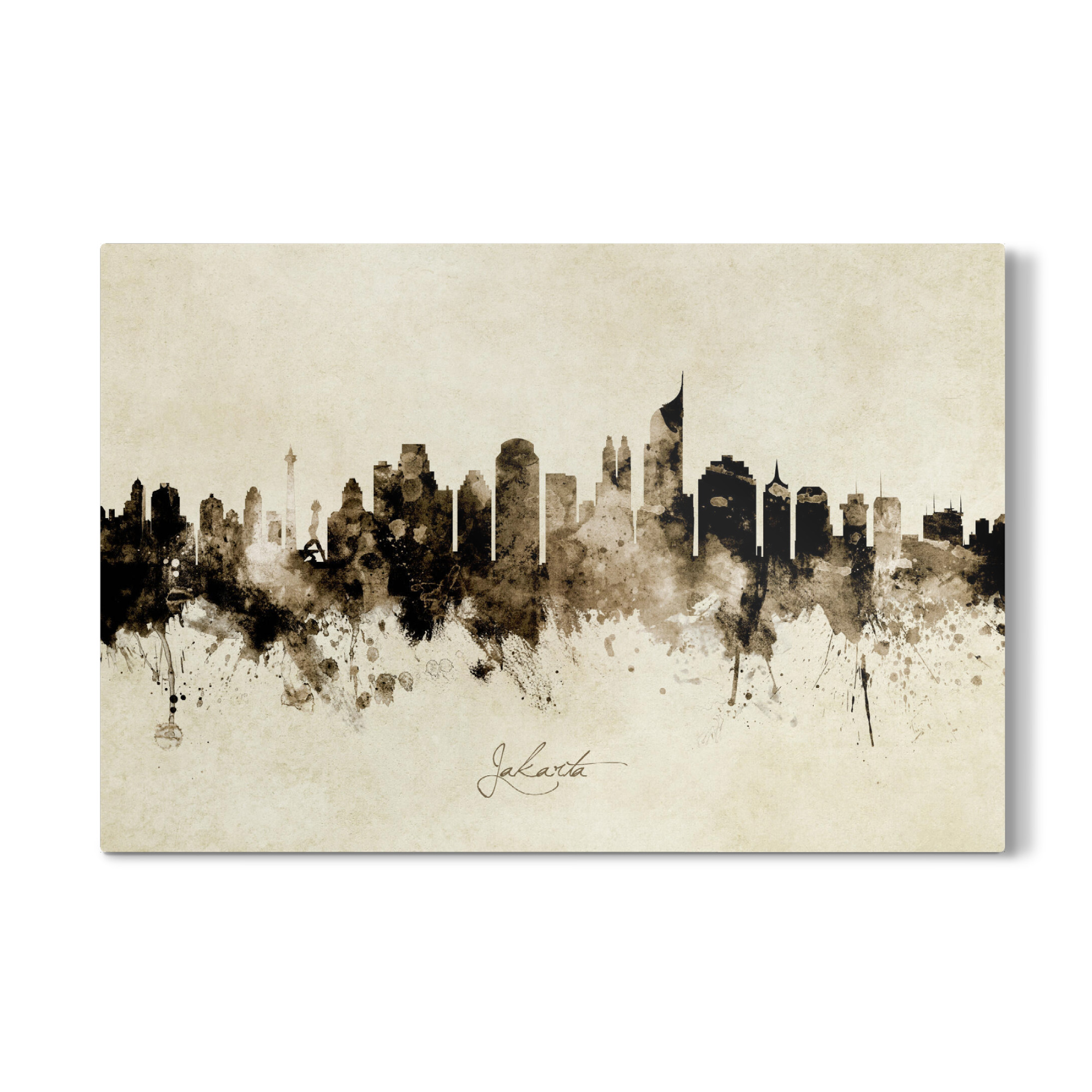 Galerie-Print "Jakarta Skyline Indonesia Sepia" 75x50 cm artboxONE