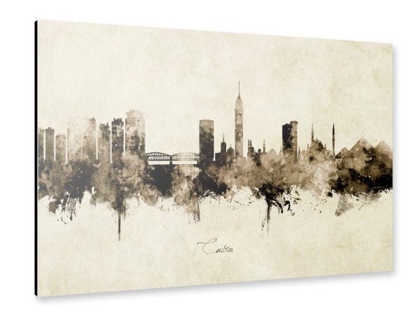 Alu-Dibond "Cairo Egypt Skyline Sepia" 30x20 cm artboxONE