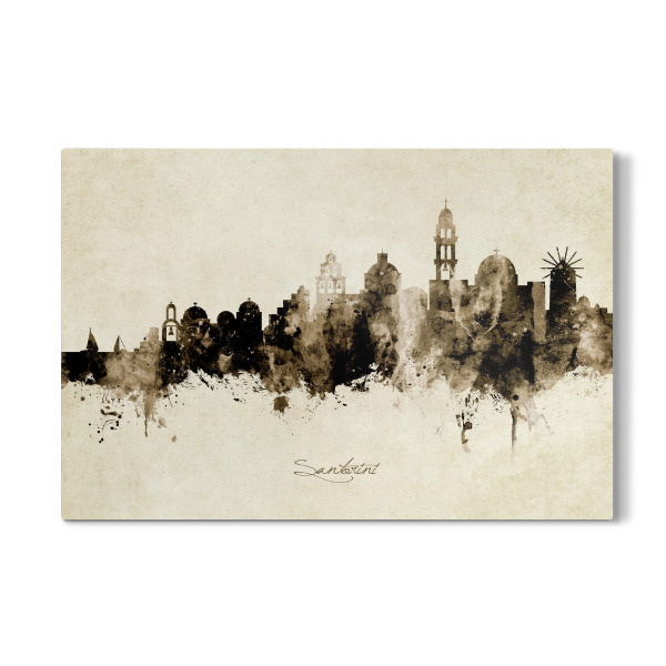 Galerie-Print "Santorini Skyline Sepia" 30x20 cm artboxONE