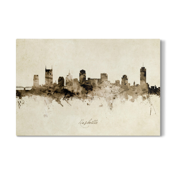 Galerie-Print "Nashville Tennessee Skyline Sepia" 30x20 cm artboxONE