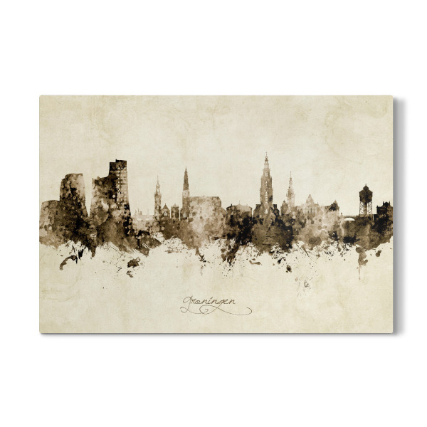 Galerie-Print "Groningen Skyline Sepia" 30x20 cm artboxONE