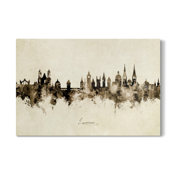Galerie-Print "Lucerne Switzerland Skyline Sepia" 30x20 cm artboxONE