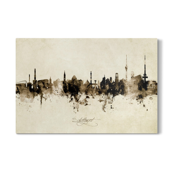 Galerie-Print "Stuttgart Germany Skyline Sepia" 30x20 cm artboxONE