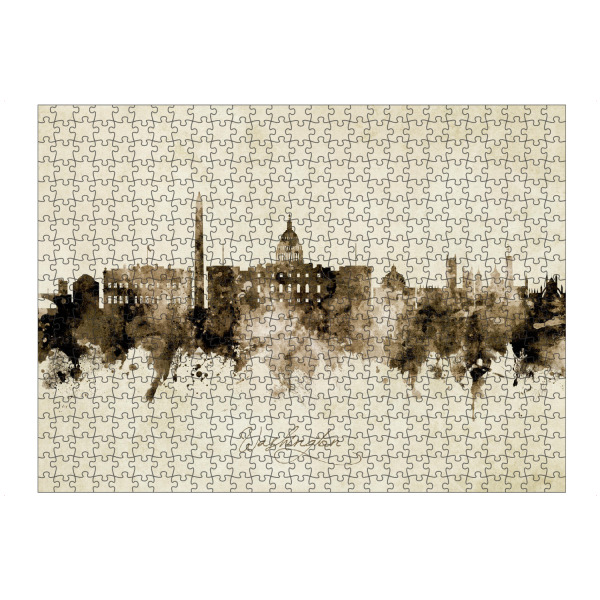 artboxONE Puzzle "Washington DC Skyline Sepia" artboxONE - Städte / Washington - Washington,Dc,Skyline,Cityscape,Stadtbild,Watercolor,Painting