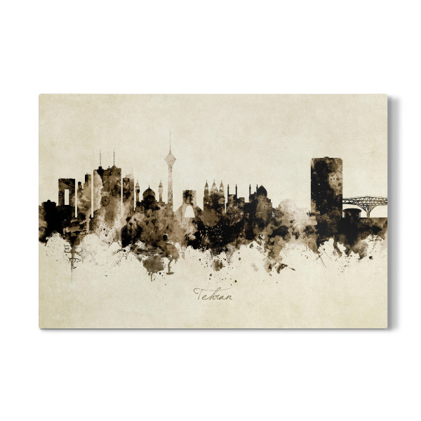 Galerie-Print "Tehran Iran Skyline Sepia" 30x20 cm artboxONE