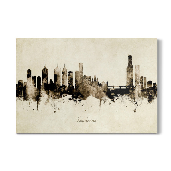 Galerie-Print "Melbourne Australia Skyline Sepia" 30x20 cm artboxONE