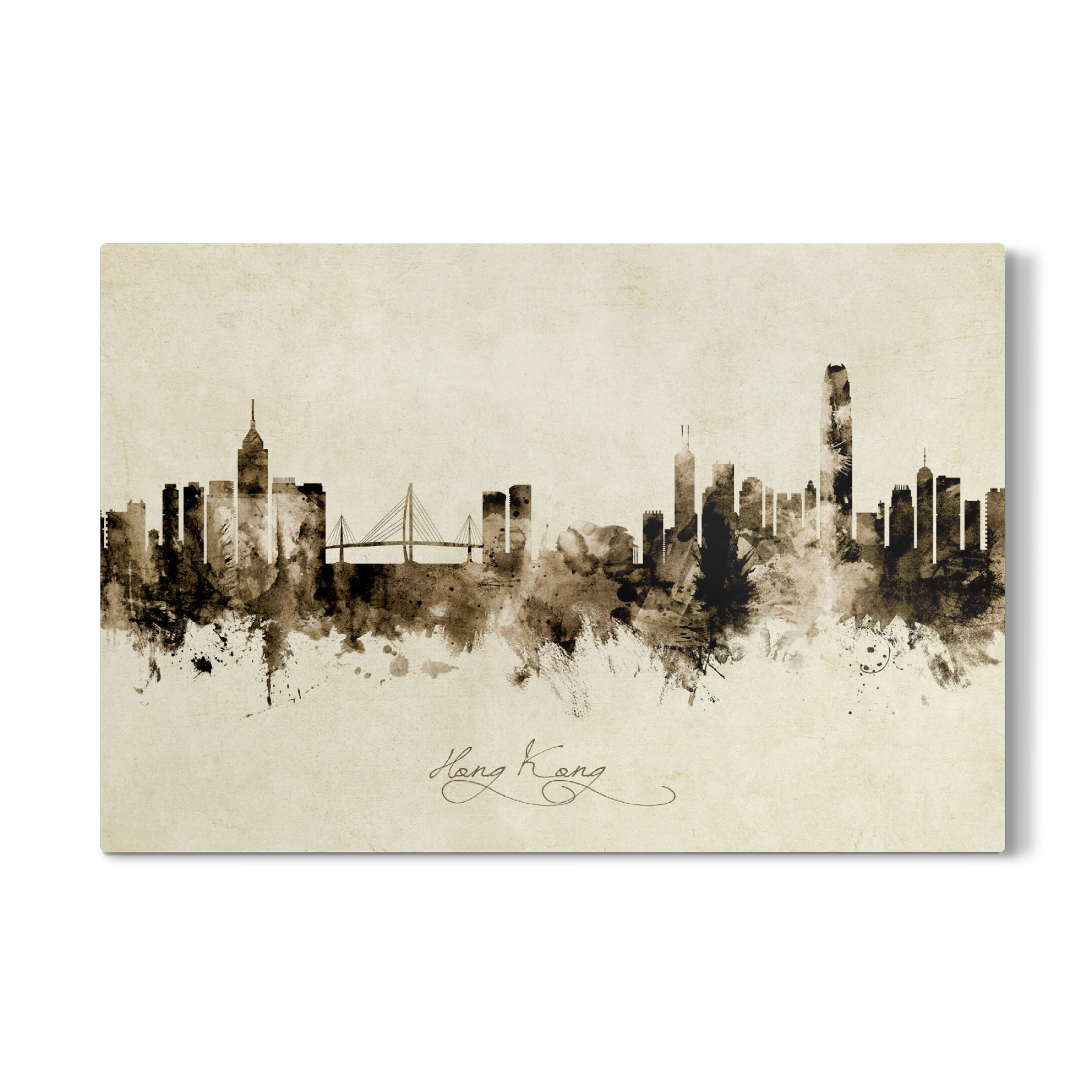 Galerie-Print "Hong Kong Skyline Sepia" 30x20 cm artboxONE